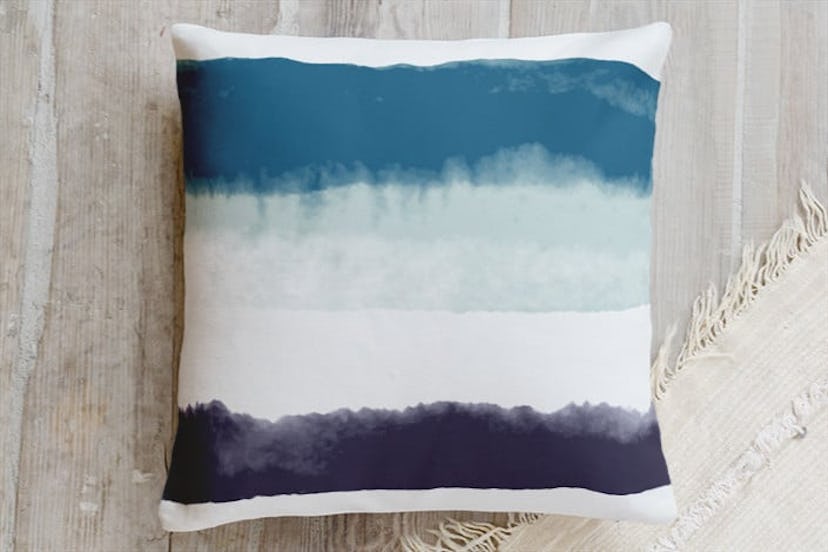 Bold Watercolor Stripes Pillow