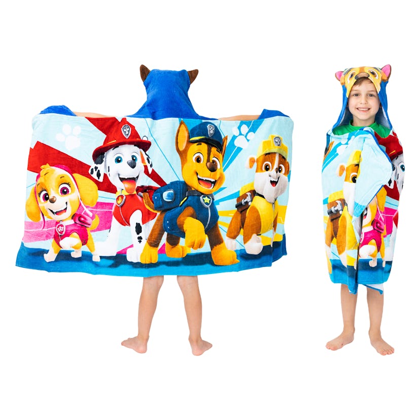 PAW Patrol Kids Terry Cotton Bath and Beach Hooded Towel Wrap