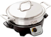 360 Cookware Stainless Steel Slow Cooker, 2.3 Quart Saute Pan