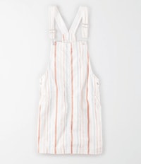 AE Striped Denim Overall Dress For women