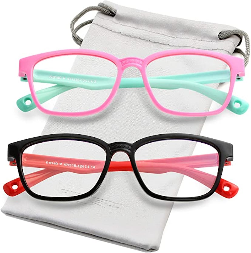 Kids Silicone Flexible Square Eyeglasses Frame