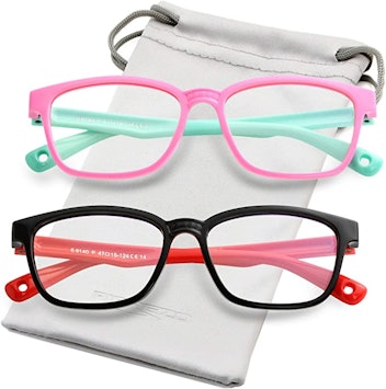 Kids Silicone Flexible Square Eyeglasses Frame