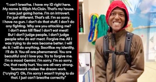 Elijah McClain’s last words, as he was being pinned down by Aurora PD officers