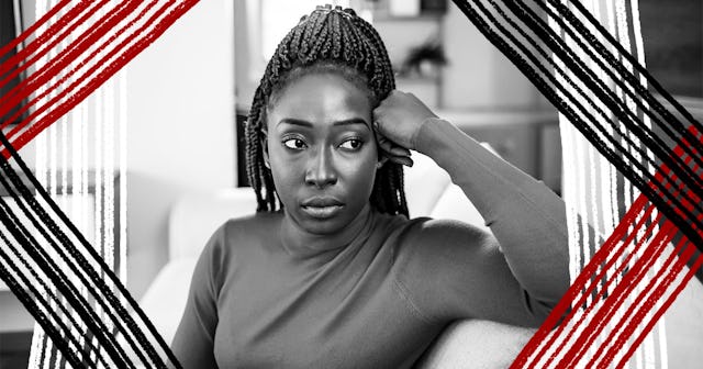 I'm Sending A Message To My Abuser: sad woman sitting at home