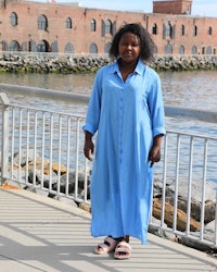 Universal Standard Nailah Button Down Tunic Dress for Women