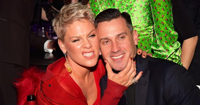 Pink and Carey Hart attend the Clive Davis and Recording Academy Pre-GRAMMY Gala and GRAMMY Salute t...