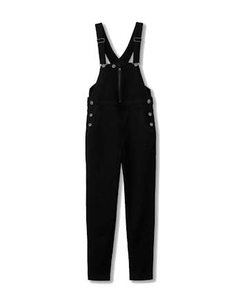 Olivia Black Denim Overalls For Women