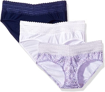 Warner's No Muffin Top Hi-Cut Microfibre Nylon Panties- Lavender