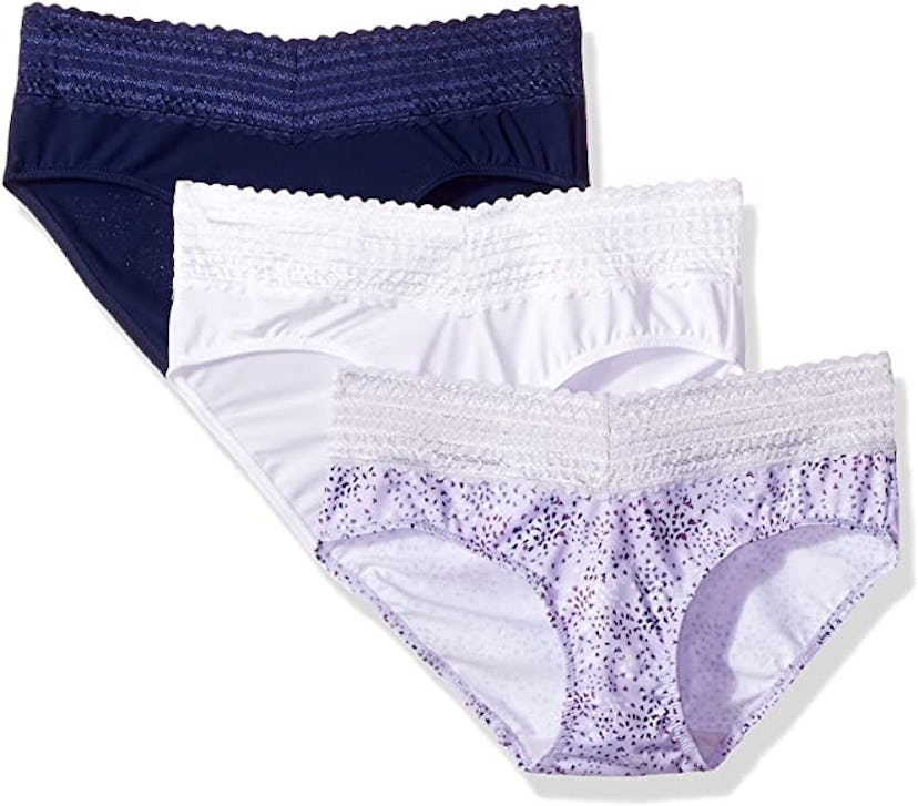 Warner's Women's Blissful Benefits No Muffin Top 3 Pack Hipster Panties