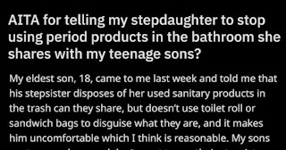 Dad Wants To Know If He's The A**hole For Asking Teen Stepdaughter To Hide Her Used Tampons