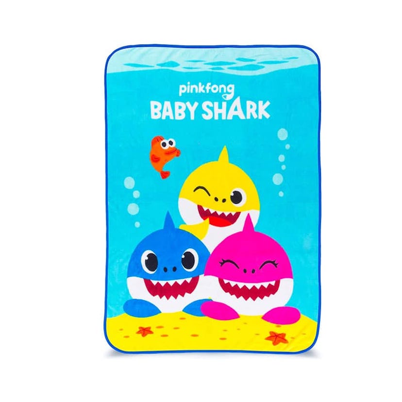 Baby Shark Super Soft Kids Plush Throw Blanket by Franco Kids