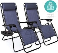 Best Choice Products Set of 2 Adjustable Zero Gravity Lounge Chair Recliners