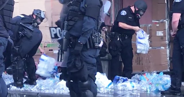 Asheville Police Stab Water Bottles And Tip Over Supplies At Protest Medic Station