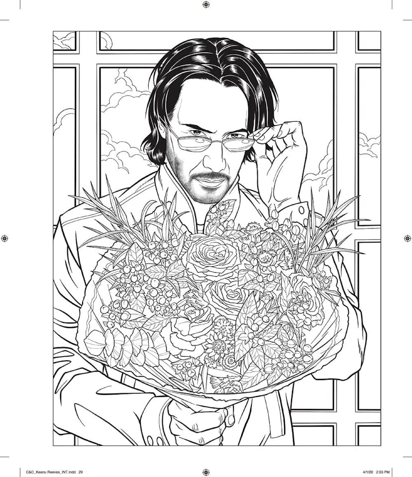 There's A Keanu Reeves Coloring Book And Yes, Please