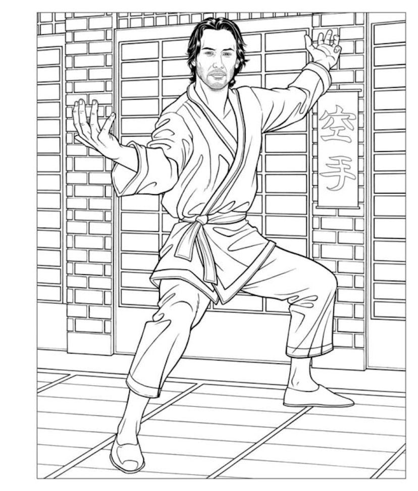 There's A Keanu Reeves Coloring Book And Yes, Please