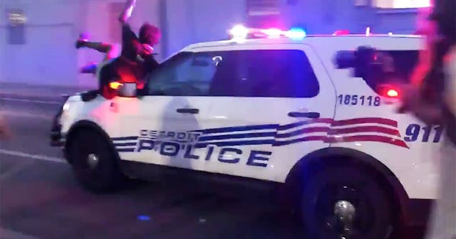 Detroit Police SUV Plows Through Crowd Of Protestors