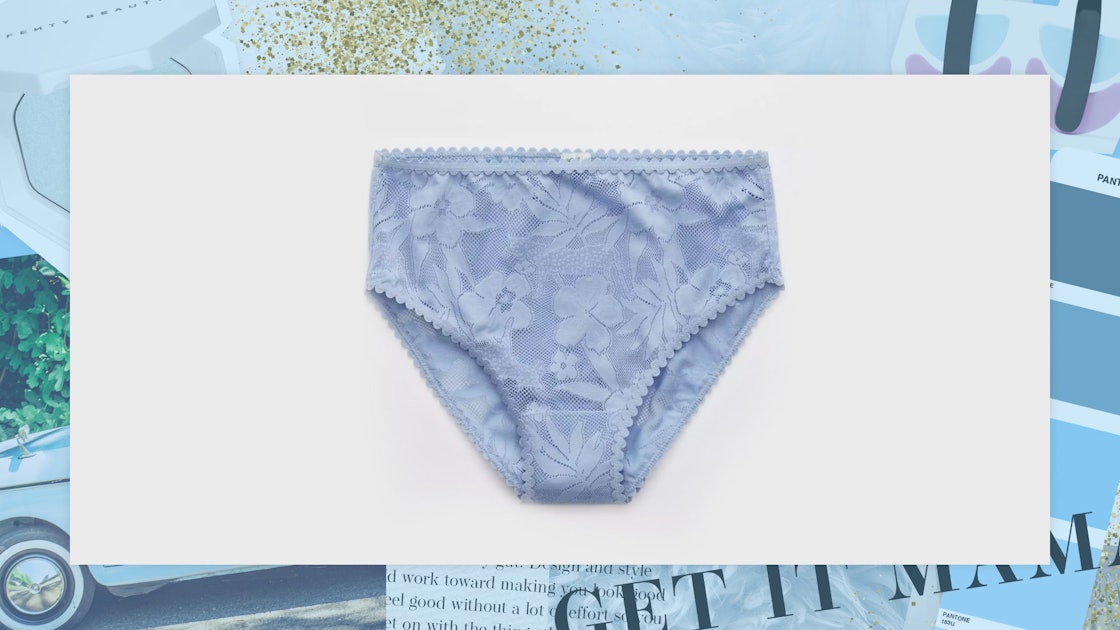 Women's lace and microfiber briefs in Bluish Green Daily Glam Trendy Sexy