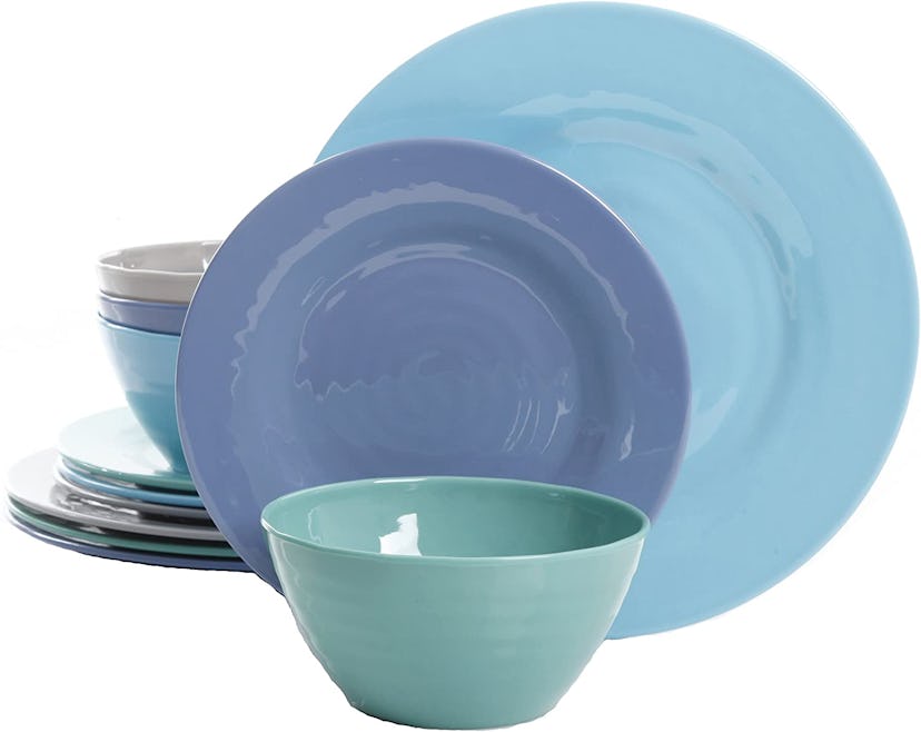 Gibson Overseas 12-Piece Melamine Outdoor Dinnerware Set