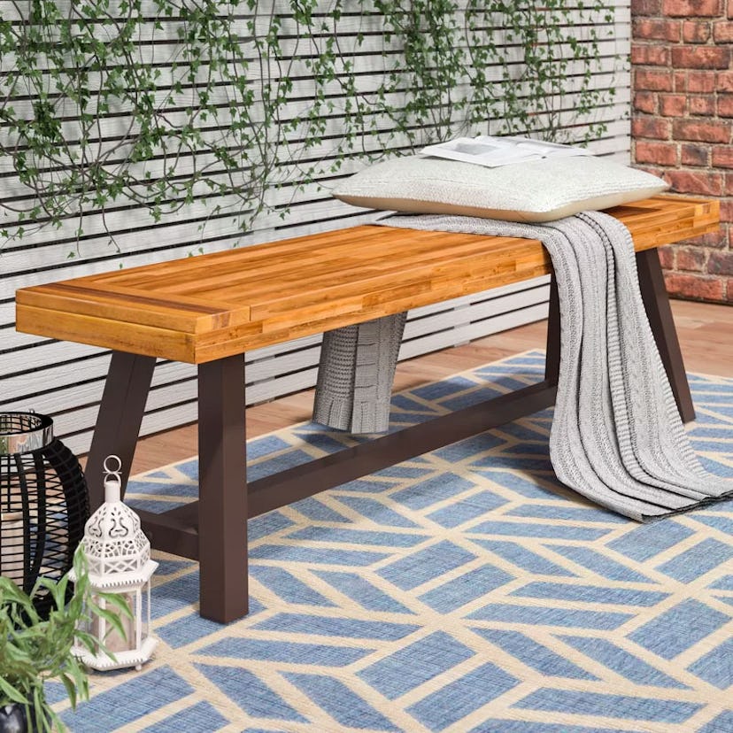 Wayfair Mersey Outdoor Patio Wood Picnic Bench