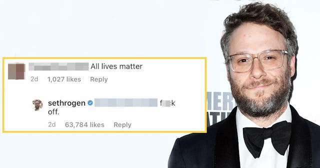 Seth Rogen Is Telling 'All Lives Matter' Commenters To F*ck Off, One By One