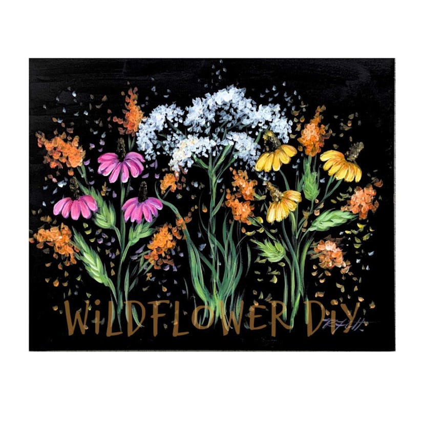 Amazon Camp Handmade: Rebeca Flott Arts DIY Kit Wildflower Painting Kit 