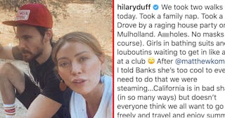 Hilary Duff Posts Frustrated Rant To California Partygoers