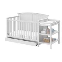 Storkcraft Steveston 4-in-1 Convertible Crib and Changing Table with Storage Drawer