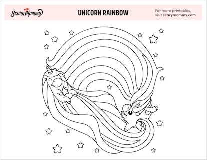 Unicorn Coloring Pages: Unicorn Rainbow