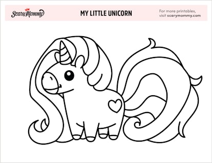 Unicorn Coloring Pages: My Little Unicorn
