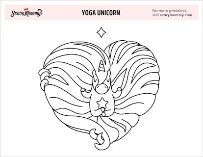 Unicorn Coloring Pages: Yoga Unicorn