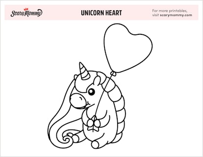 Unicorn Coloring Pages: Unicorn Heart
