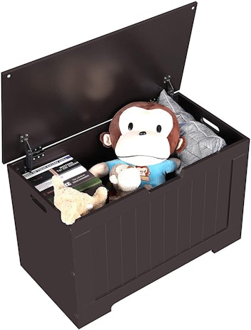 VASAGLE Lift Top Wooden Toy Box Storage Chest