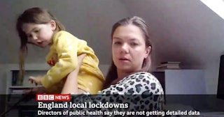 Daughter Hilariously Crashes Mom's BBC Interview