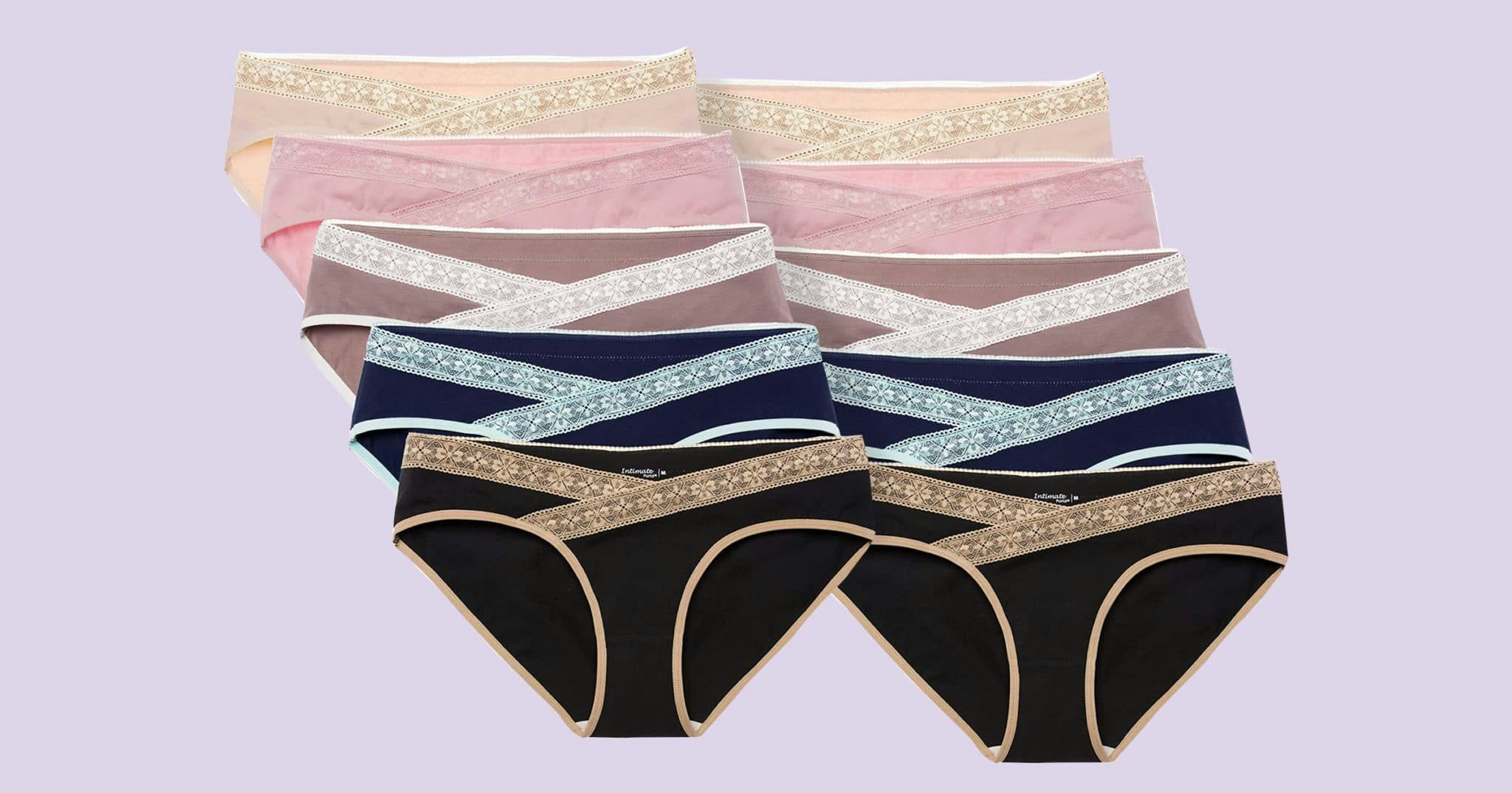 BRABIC Women’s Maternity Underwear Seamless High Waist Pregnancy Panties Belly Support Briefs Over Bump 2 Pack 