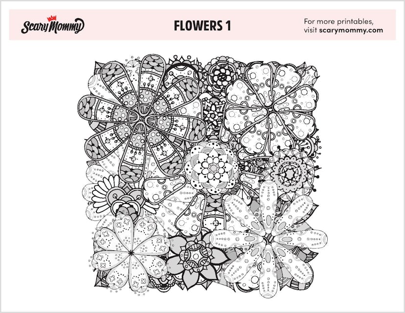 Flower Coloring Page 1
