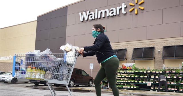 Customers shop at a Walmart store on May 19, 2020 in Chicago, Illinois