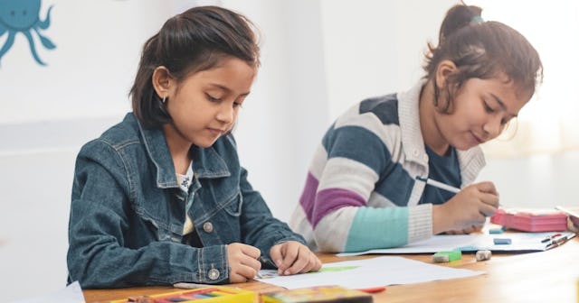 getting ready for school, kids studying