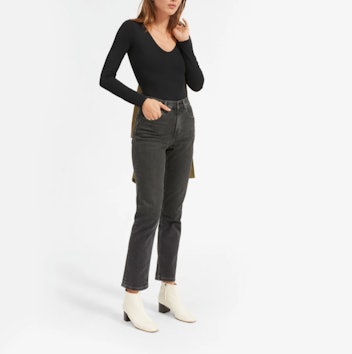 Everlane The Long-Sleeve V-Neck Bodysuit