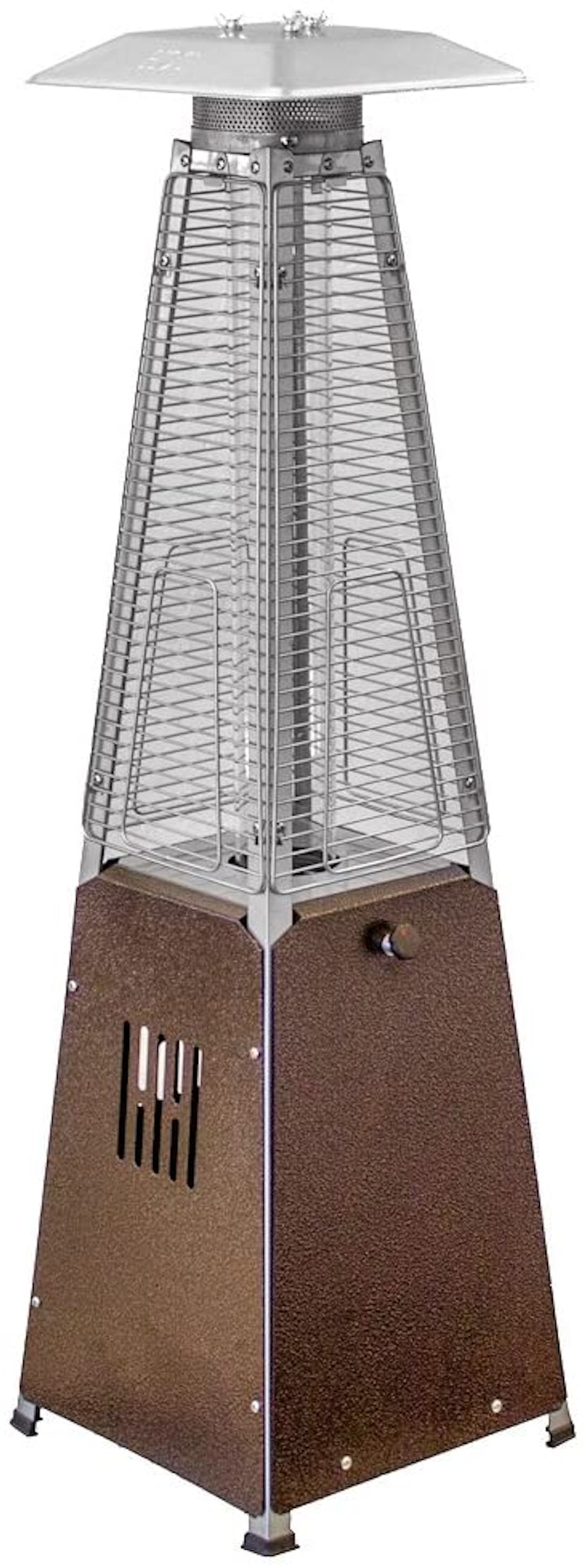 Hiland HLDS032-GTTHG Portable Propane Table Top Pyramid Glass Tube Patio Heater