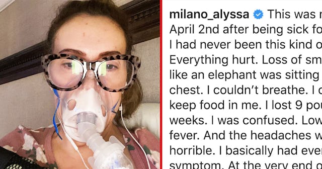 Alyssa Milano Reveals She Had COVID And Still Has Symptoms 4 Months Later