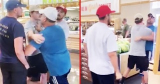 Anti-Masker Throws Public Tantrum As Sons Carry Him Out Of The Store