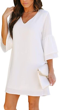 BELONGSCI Bell Sleeve Shift Dress