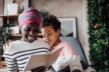 Mother Helps Daughter With Homework