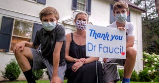 Anthony Fauci's Neighbors Near American University's "Thank you Dr. Fauci!"