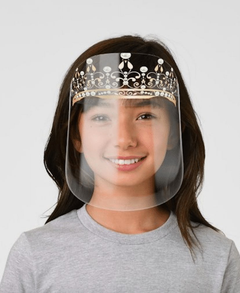 Zazzle Princess Tiara Gold & Pearls Face Shield