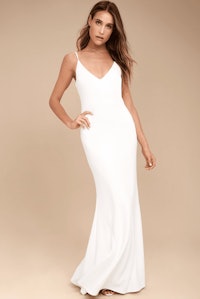 Lulus Infinite Glory White Maxi Wedding Dress