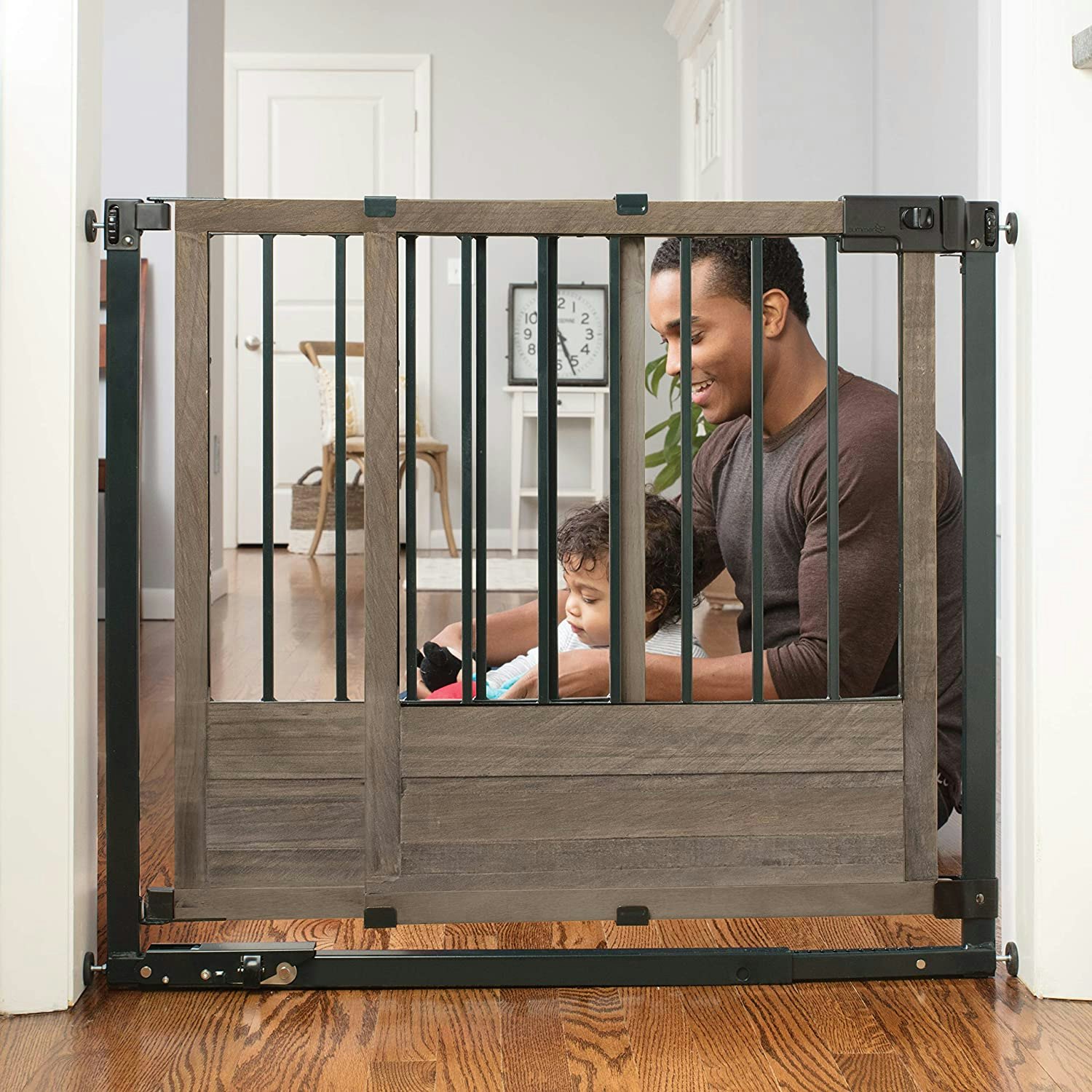 Walk Thru Baby Gate Door Tall Wide Infant Child Pet Safety Security Double Lock 