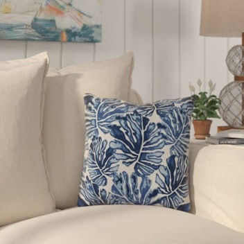 Thirlby Palm Leaves Outdoor Square Pillow Cover & Insert