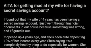 As*hole Husband Proves Why Some Wives Have Separate Savings Accounts