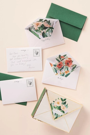 Floral Pop-Up Greeting Cards, Set of 8